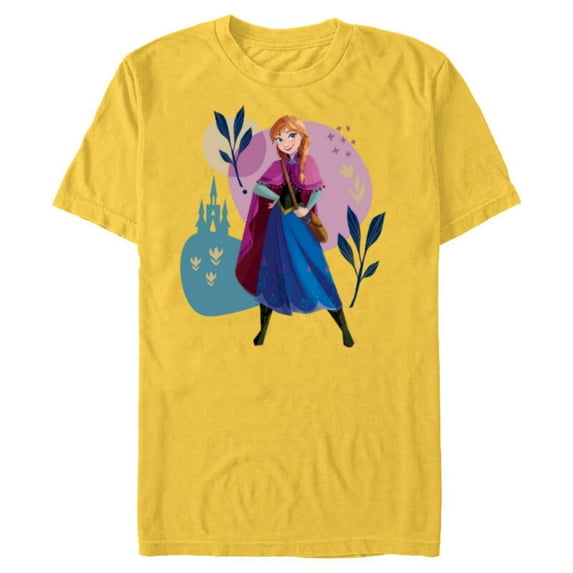 Disney Frozen Princess Anna of Arendelle - Short Sleeve Blended T-Shirt for Adults - Customized-Yellow