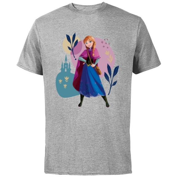 Disney Frozen Princess Anna of Arendelle - Short Sleeve Cotton T-Shirt for Adults - Customized-Athletic Heather