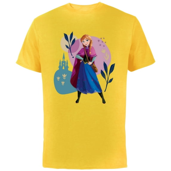 Disney Frozen Princess Anna of Arendelle - Short Sleeve Cotton T-Shirt for Adults - Customized-Sunflower