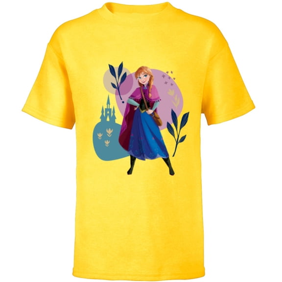Disney Frozen Princess Anna of Arendelle - Short Sleeve T-Shirt for Kids - Customized-Sunflower
