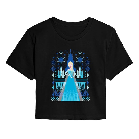Disney - Frozen Scandinavian - Juniors Cropped Graphic T-Shirt