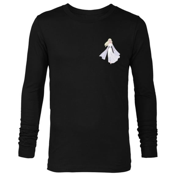 Disney Frozen Snow Queen Elsa Small Pose - Long Sleeve T-Shirt for Men - Customized-Black