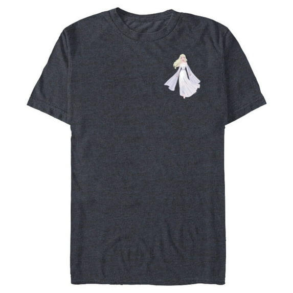 Disney Frozen Snow Queen Elsa Small Pose - Short Sleeve Blended T-Shirt for Adults - Customized-Navy Heather