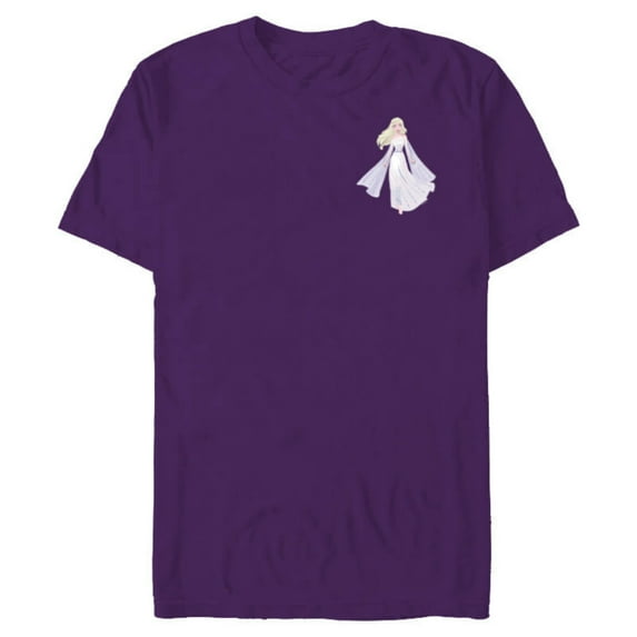 Disney Frozen Snow Queen Elsa Small Pose - Short Sleeve Blended T-Shirt for Adults - Customized-Purple