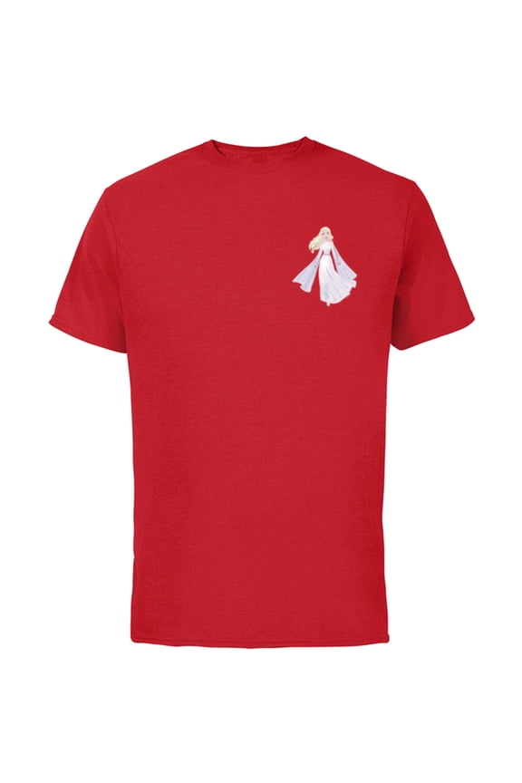 Frozen Snow Queen Elsa Small Pose - Short Sleeve Cotton T-Shirt for Adults - Customized-Red