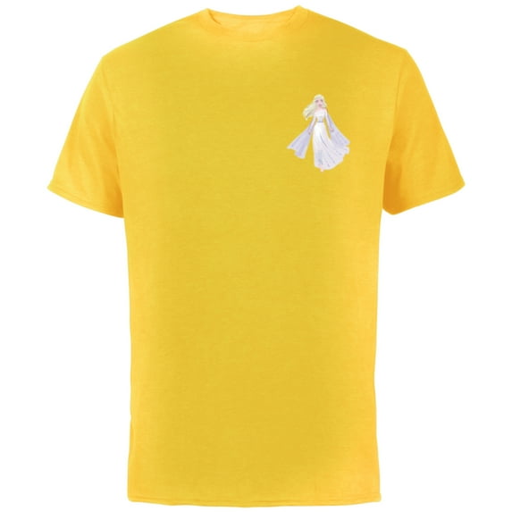 Disney Frozen Snow Queen Elsa Small Pose - Short Sleeve Cotton T-Shirt for Adults - Customized-Yellow