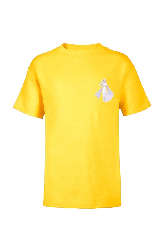 Frozen Snow Queen Elsa Small Pose - Short Sleeve T-Shirt for Kids - Customized-Yellow