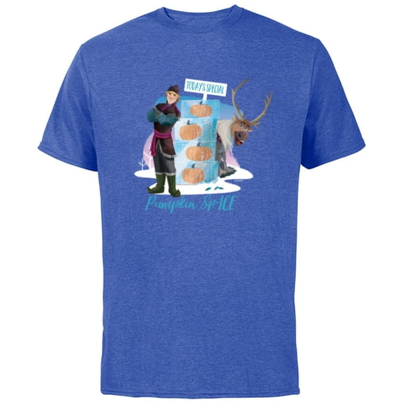 Disney Frozen Sven Kristoff Fall Funny Autumn Pumpkin Sp-ICE - Short Sleeve Cotton T-Shirt for Adults - Customized-Royal Heather