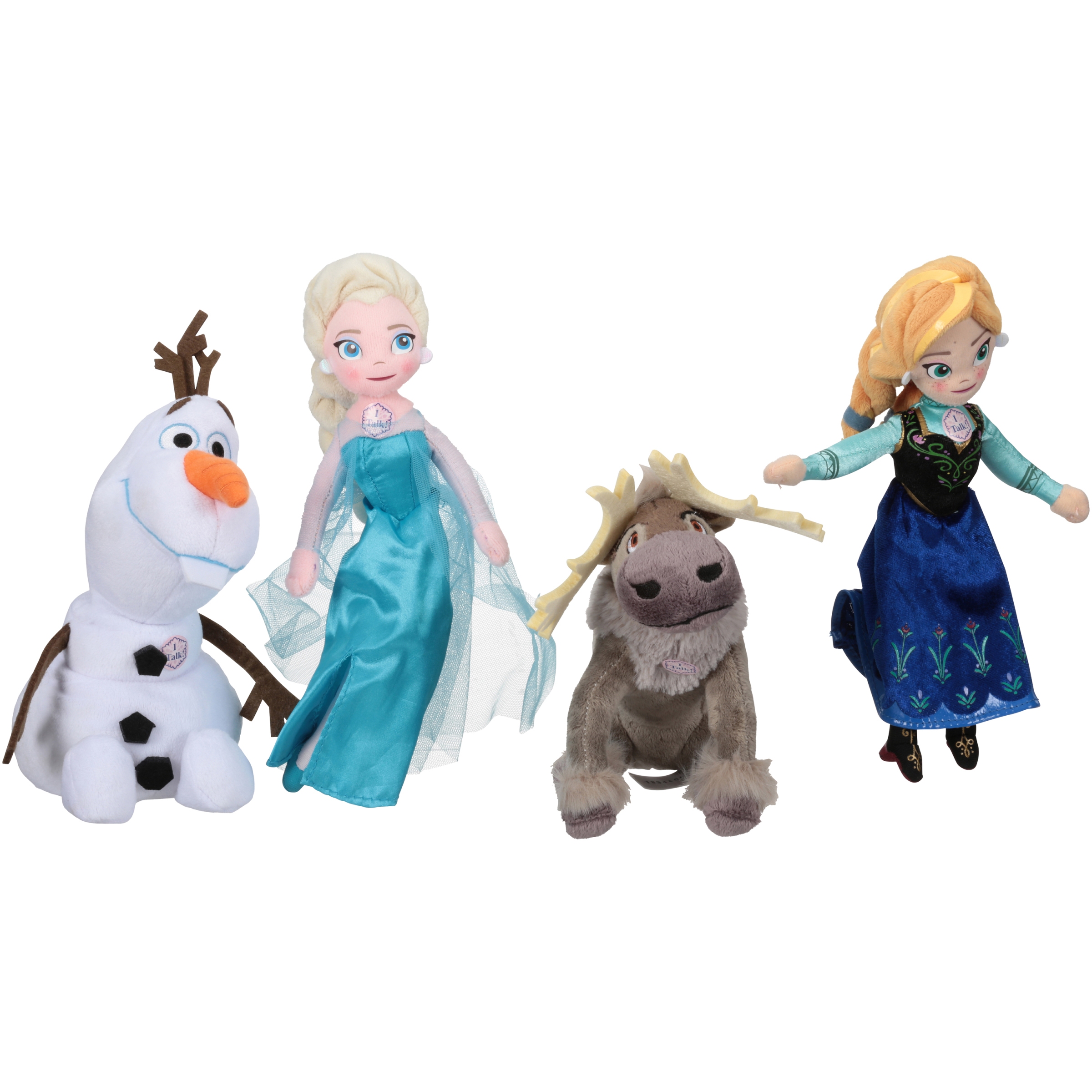 Disney Frozen Talking Plush Bean Elsa/Anna/Olaf/Sven Dolls 4 ct Box - image 1 of 2