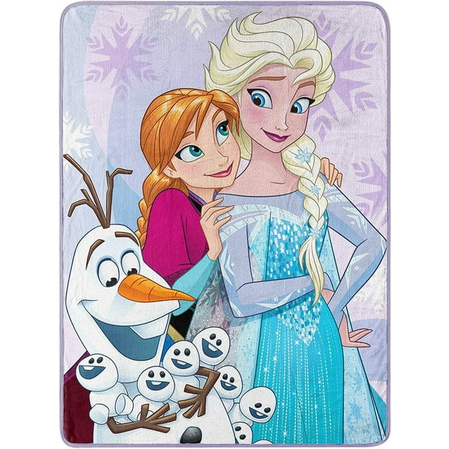 Disney Frozen Anna, Elsa & Olaf, Snow Journey Kids Throw Blanket
