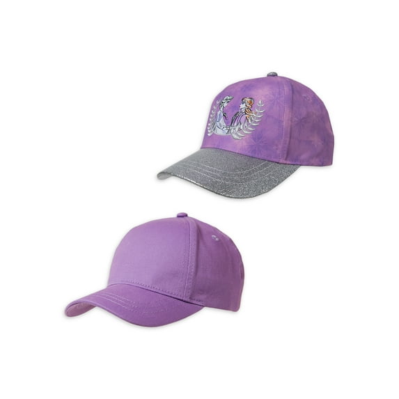 Disney Frozen Toddler Baseball Cap and Solid Baseball Hat, 2-Pack