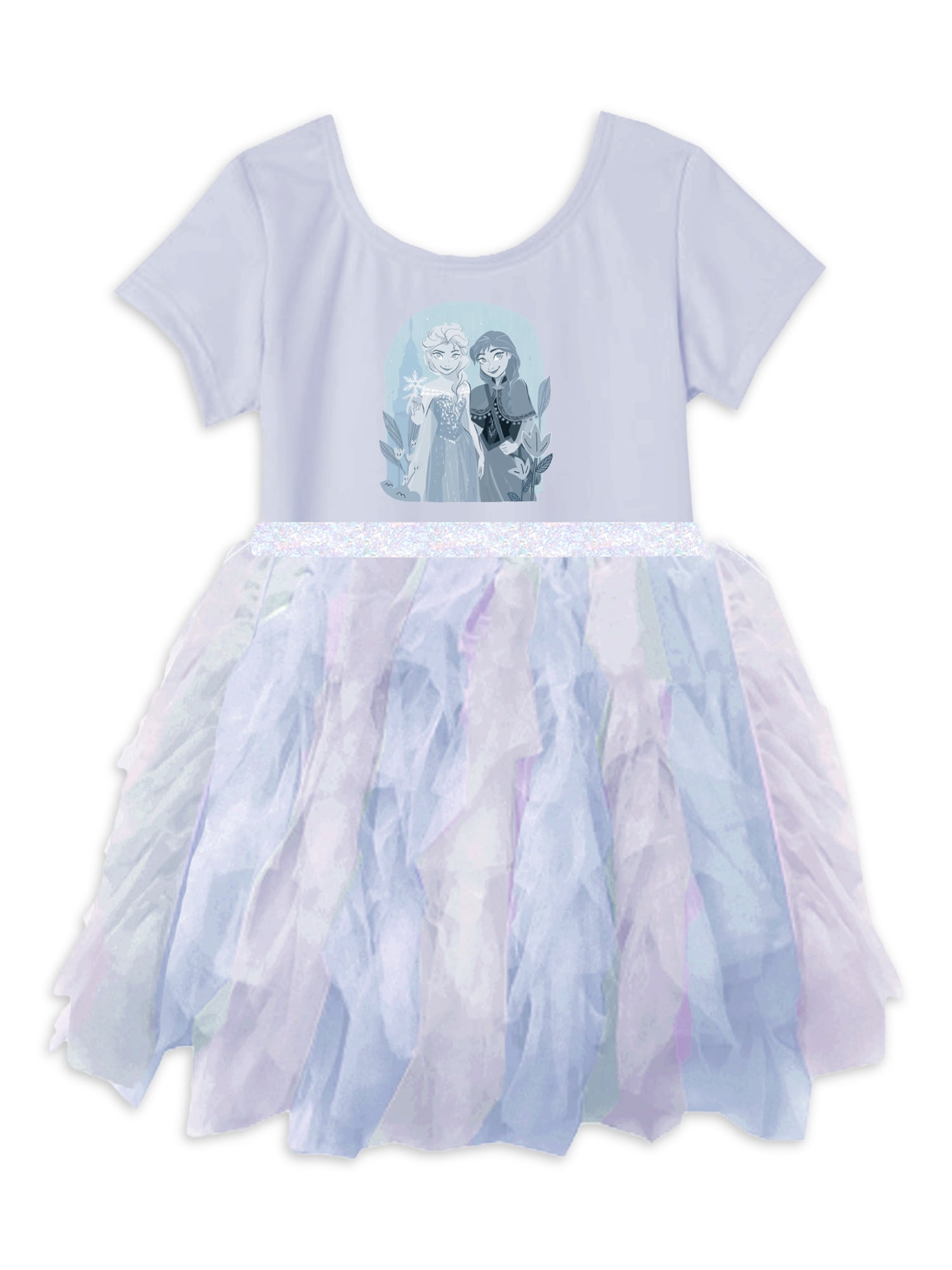 Disney Frozen Toddler Girl Short Sleeve Tutu Dress Sizes 12M 5T