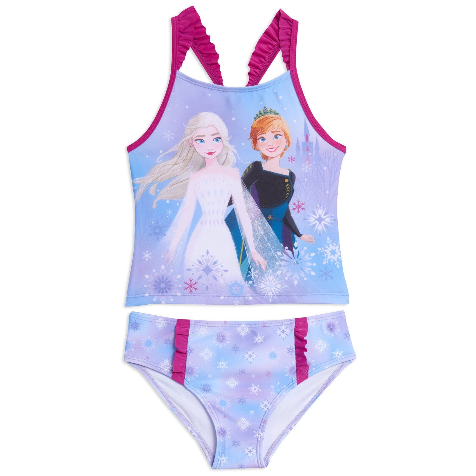 Pyamas Elsa Disney Frozen Toddler Girls' 2-Piece Tankini Bathing Suit Set Lilac ...