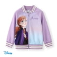 thumbnail image 1 of Disney Frozen Toddler Girls Bomber Jackets Anna Graphic Tie Dye Lightweight Sweatshirts Sizes 2-6, 1 of 7