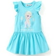 thumbnail image 1 of Disney Frozen Toddler Girls Dresses Elsa Graphic Glow in the Dark Flutter Sleeve Dress Size 3T, 1 of 7