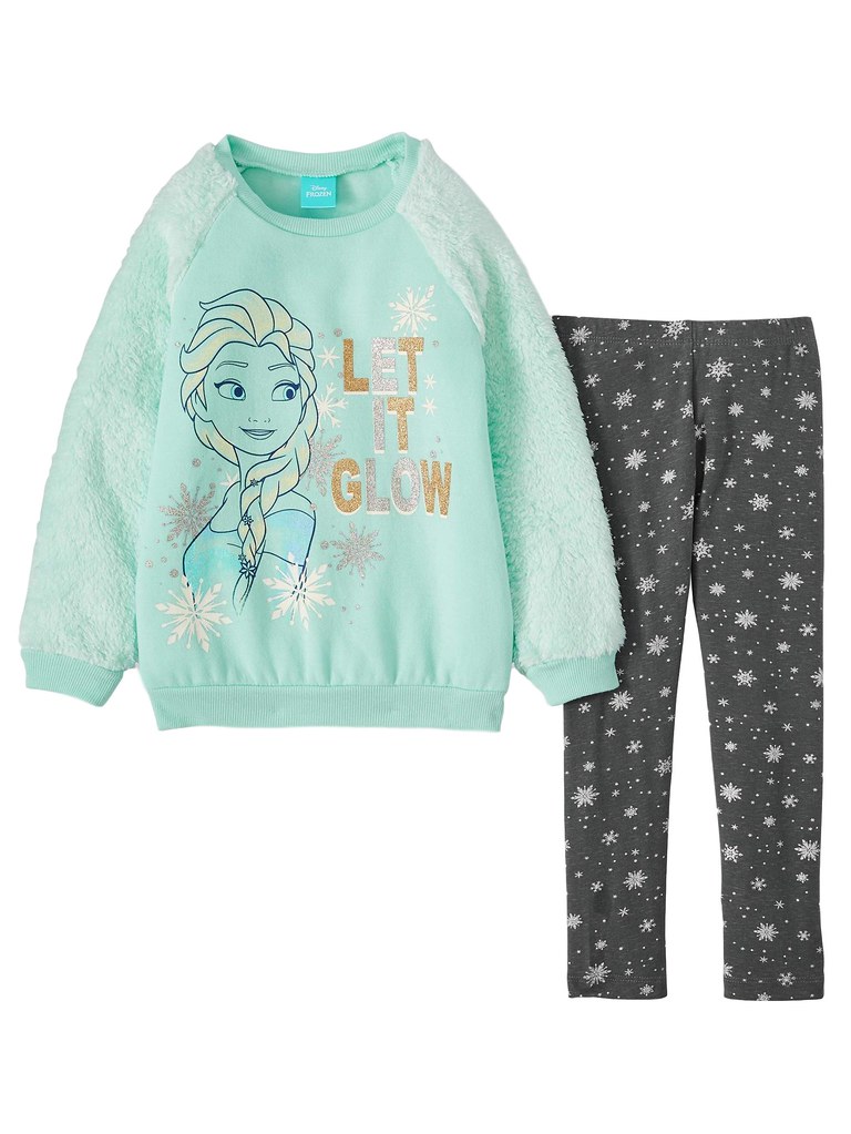 Disney Frozen Toddler Girls' Elsa Fleece Pullover Top and Leggings Set - image 1 of 1
