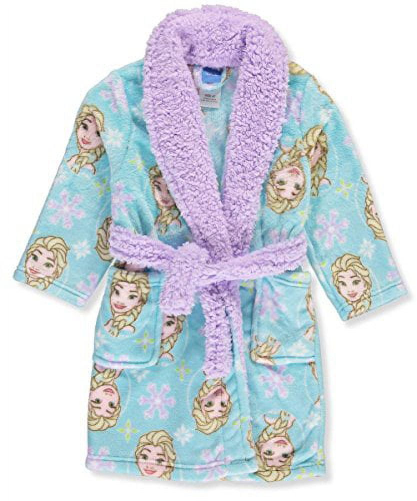 Disney Frozen Toddler Girls Elsa Snowflake Plush Robe Bathrobe Pajamas