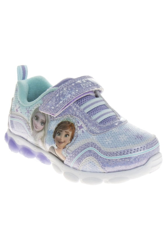 Frozen Toddler Girls' Light Up Sneakers - Cyan Purple, 9