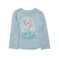 thumbnail image 1 of Disney Frozen Toddler Girls Long Blue Elsa Snowflake T-Shirt Tee Shirt 4T, 1 of 1