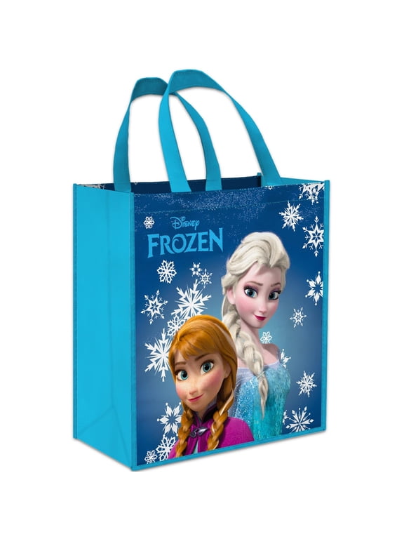 Frozen Tote Bag - Disney Accessories Set with 15" Grocery Bag Featuring Elsa, Anna, More | Double-Sided Frozen Reusable Bags Medium