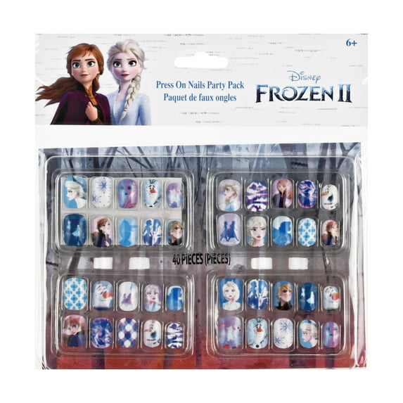 Disney Frozen, Townley Girl 2 Mini Press on Nail Set, 40 Multi-Color Piece, Plastic