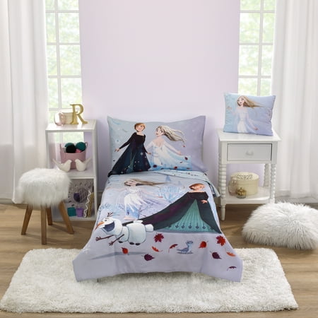 Disney Frozen Winter Cheer 4 Piece Toddler Bed Set