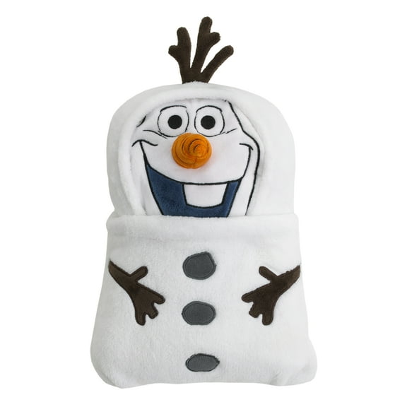 Disney Frozen Winter Cheer Olaf Character Shaped Blanket, White, Preschool Boy or Girl