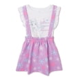 thumbnail image 1 of Disney Frozen by Disney Girls Elsa Pinafore Dress Outfit 4-5 Years Set 2 Piece, 1 of 3