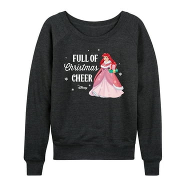 Disney - Full Of Christmas Cheer Ariel - Women's Lightweight French Terry Long Sleeve Shirt