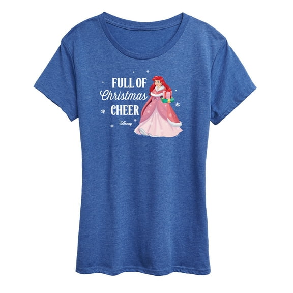 Disney - Full Of Christmas Cheer Ariel - Women's Short Sleeve Graphic T-Shirt