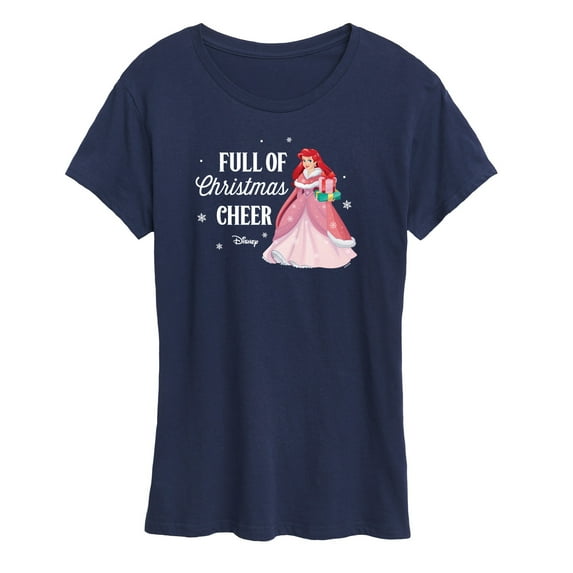 Disney - Full Of Christmas Cheer Ariel - Women's Short Sleeve Graphic T-Shirt
