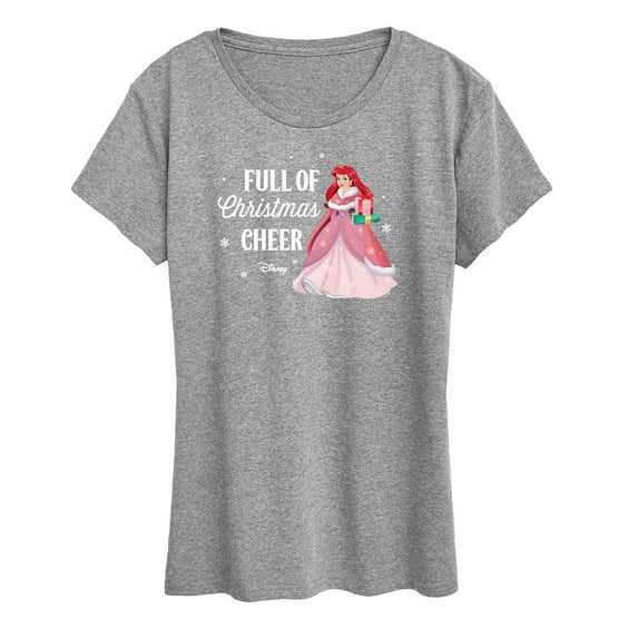 Disney - Full Of Christmas Cheer Ariel - Women's Short Sleeve Graphic T-Shirt