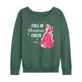 thumbnail image 1 of Disney - Full Of Christmas Cheer Aurora - Women's Lightweight French Terry Long Sleeve Shirt, 1 of 5