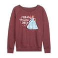 thumbnail image 1 of Disney - Full Of Christmas Cheer Cinderella - Women's Lightweight French Terry Long Sleeve Shirt, 1 of 5