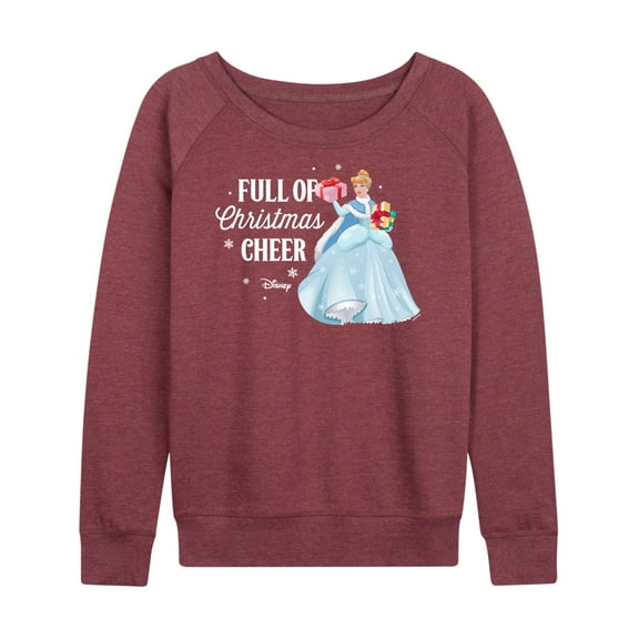 Disney - Full Of Christmas Cheer Cinderella - Women's Lightweight French Terry Long Sleeve Shirt