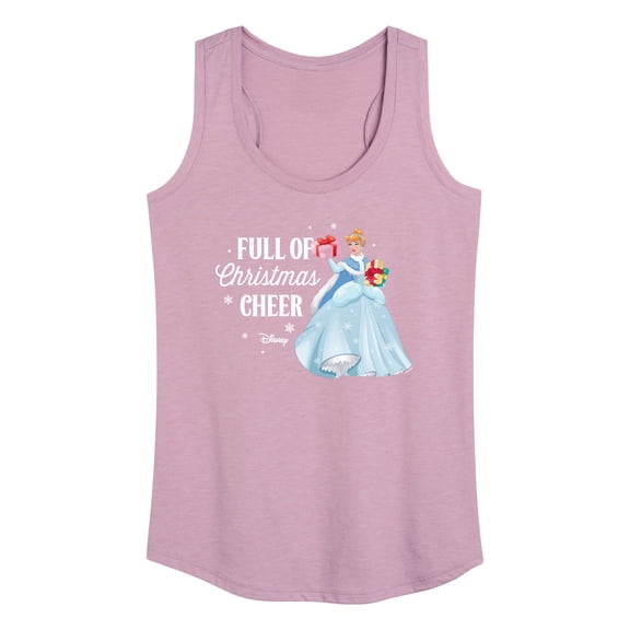 Disney - Full Of Christmas Cheer Cinderella - Women's Racerback Tank Top