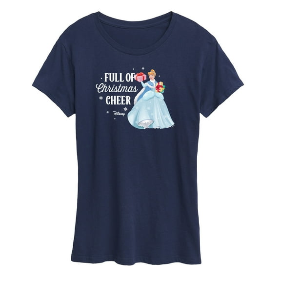 Disney - Full Of Christmas Cheer Cinderella - Women's Short Sleeve Graphic T-Shirt