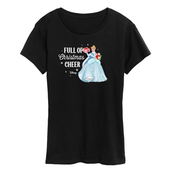 Disney - Full Of Christmas Cheer Cinderella - Women's Short Sleeve Graphic T-Shirt