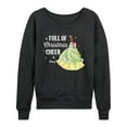 thumbnail image 1 of Disney - Full Of Christmas Cheer Tiana - Women's Lightweight French Terry Long Sleeve Shirt, 1 of 5