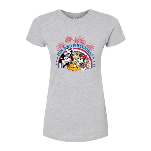 Disney - Fun And Fireworks - Juniors Fitted Graphic T-Shirt