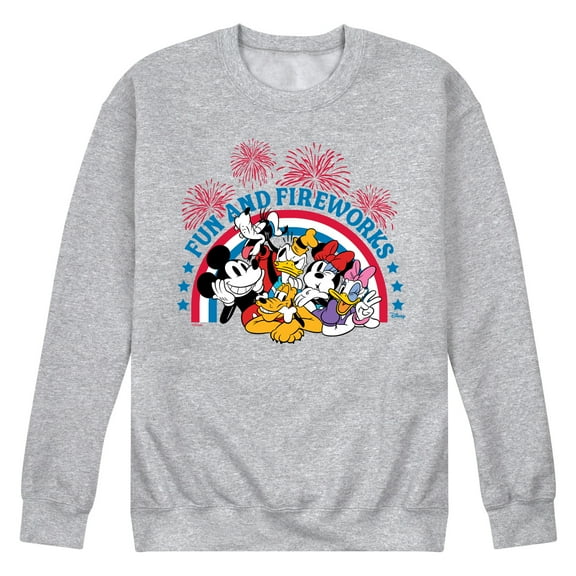 Disney - Fun And Fireworks - Men's Crew Neck Fleece Pullover