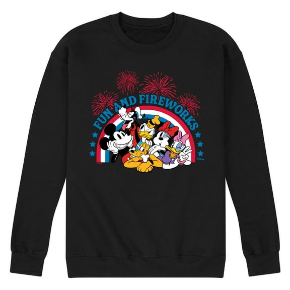 Disney - Fun And Fireworks - Men's Crew Neck Fleece Pullover