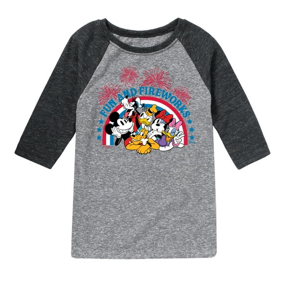Disney - Fun And Fireworks - Toddler & Youth Raglan Graphic T-Shirt