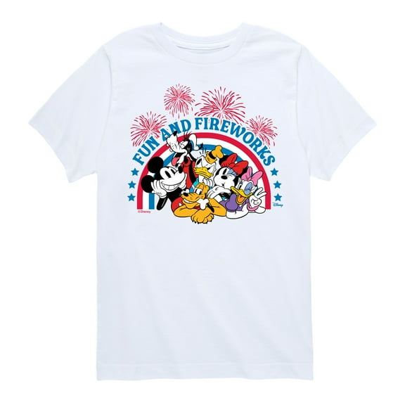 Disney - Fun And Fireworks - Toddler & Youth Short Sleeve Graphic T-Shirt