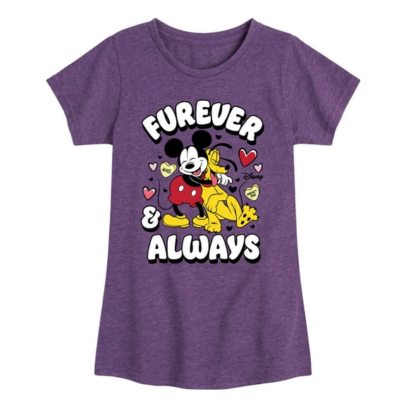Disney - Furever And Always - Toddler & Youth Girls Short Sleeve Graphic T-Shirt