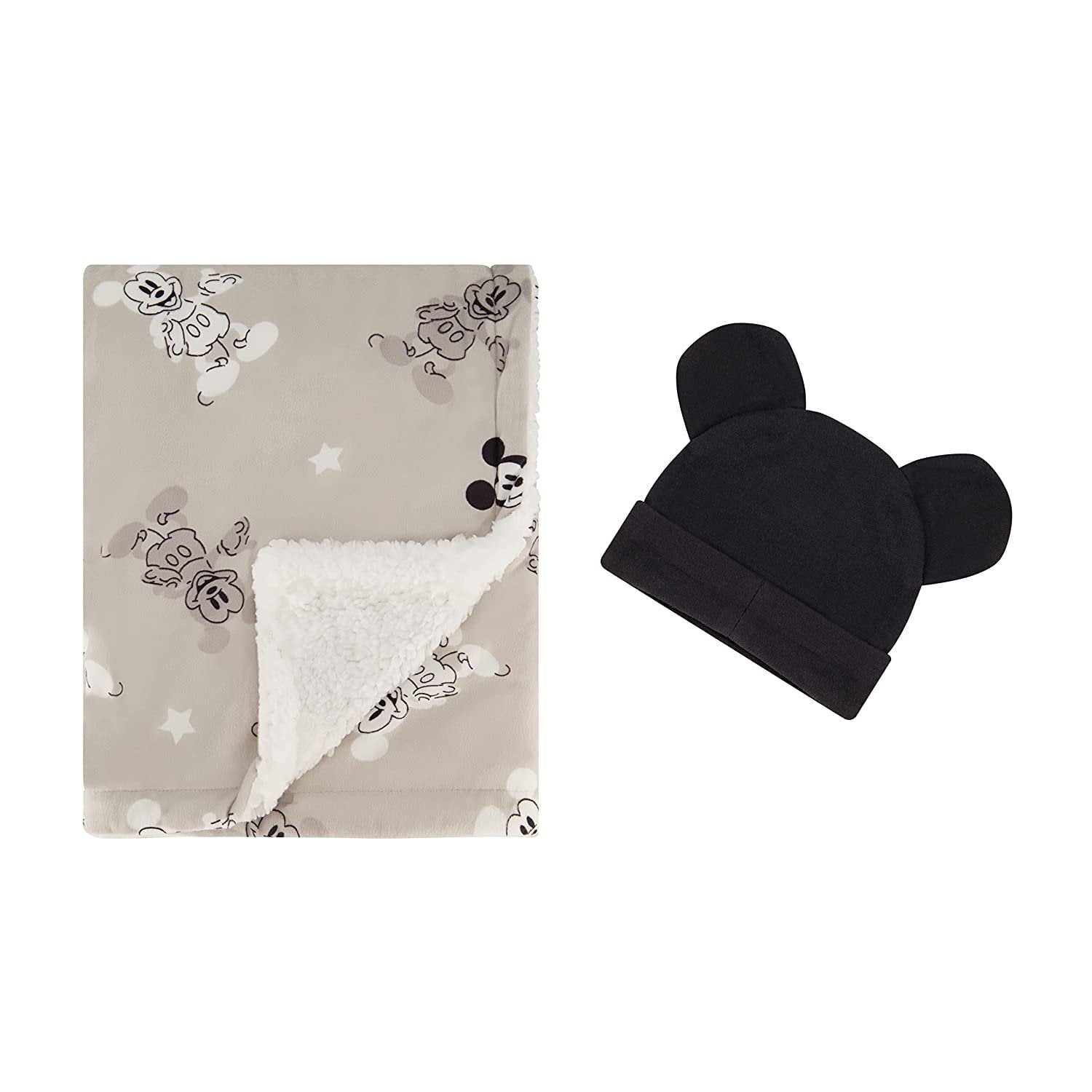 Disney Fuzzy Mink Baby Blanket, Double Sided UltraSoft and Plush Mink and Sherpa Newborn Throw