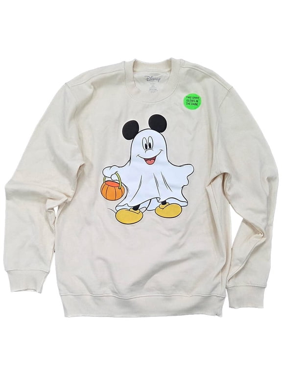 GITD Halloween Ghost Mickey Adult Pullover Fleece