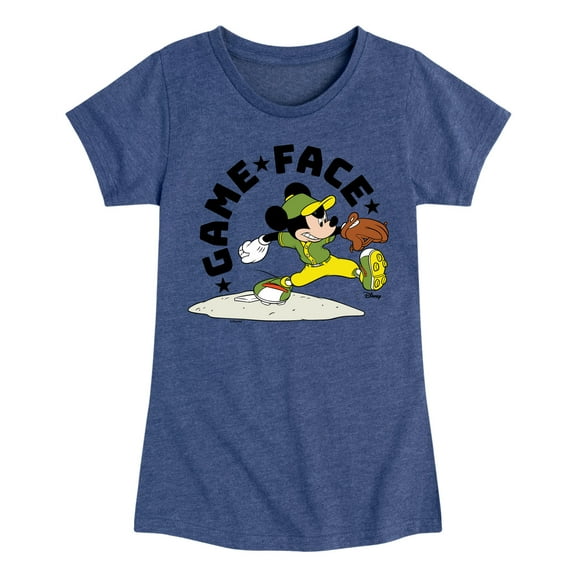Disney - Game Face Baseball - Toddler & Youth Girls Short Sleeve Graphic T-Shirt