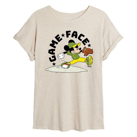 Disney - Game Face Baseball - Women's Oversized T-Shirt