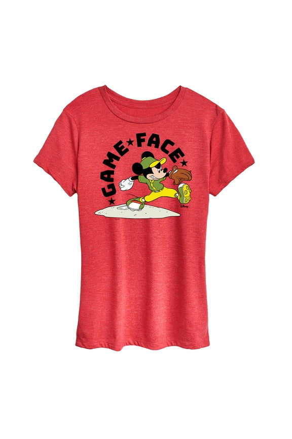 Disney - Game Face Baseball - Women's Short Sleeve Graphic T-Shirt